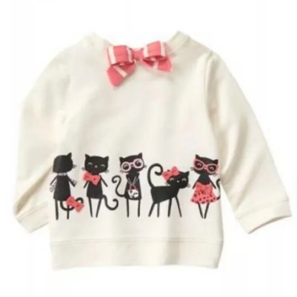 Gymboree Kitty in Pink Crew Sweatshirt & Legging